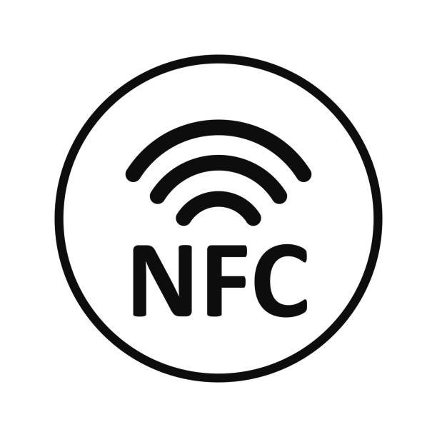 Smartphone held for contactless NFC scanning